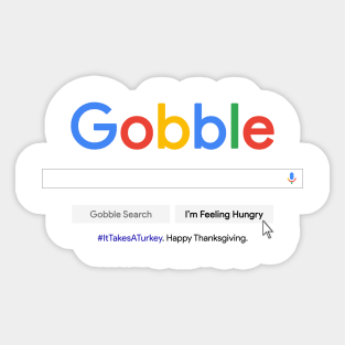 Gobble Search - I'm Feeling Hungry Sticker